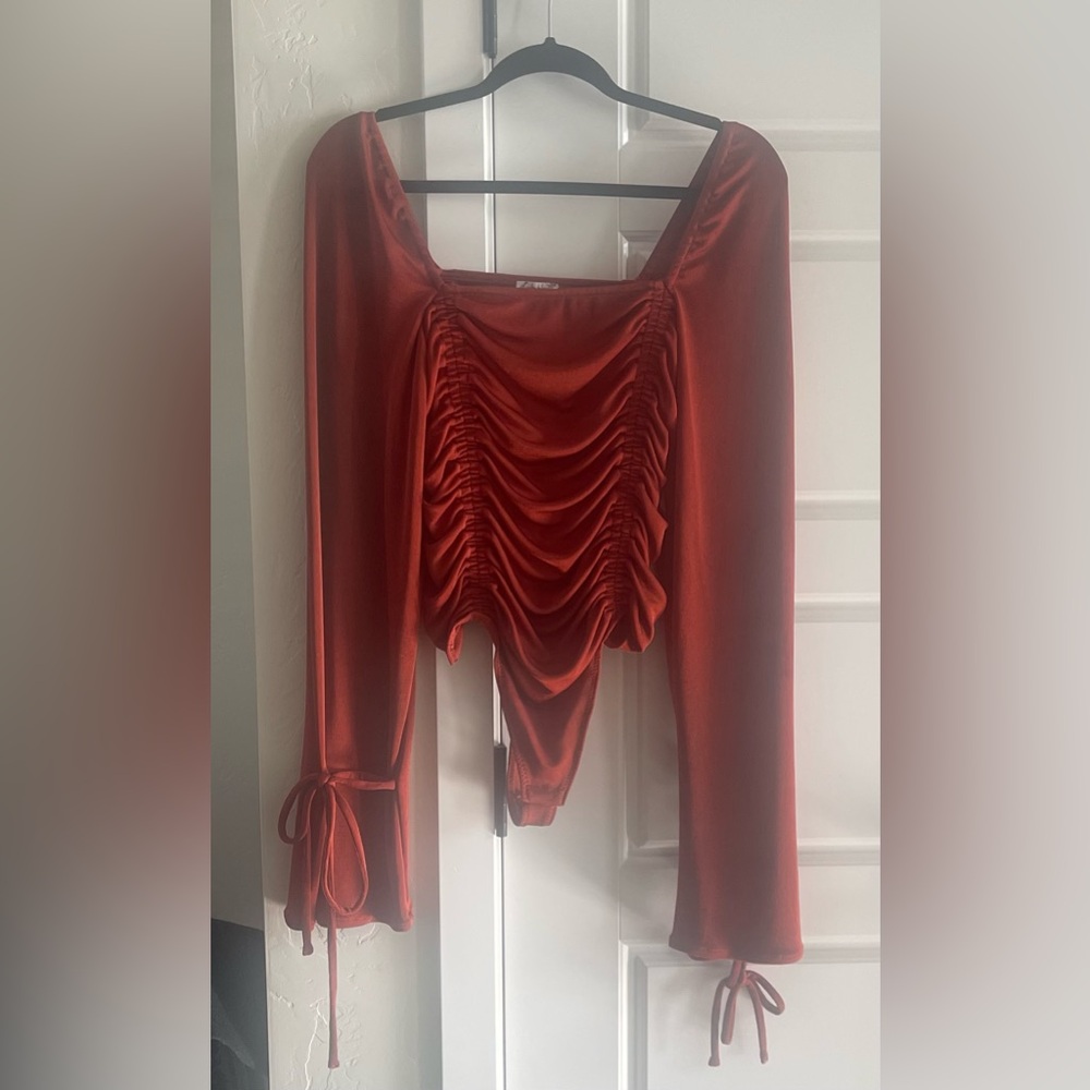 Free People Intimately Meant To Be Ruched Bodysuit Size L